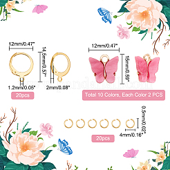 Kit fai da te per realizzare orecchini pendenti a farfalla&nbsp;DIY-GA0003-91