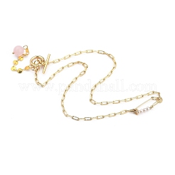 Collane con ciondolo spilla da balia in ottone&nbsp;NJEW-JN03026