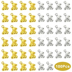 100 pz 2 colori pendenti in lega di stile tibetano&nbsp;FIND-YW0011-96
