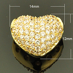 Pendentifs en laiton avec zircone cubique&nbsp;ZIRC-D007-1G