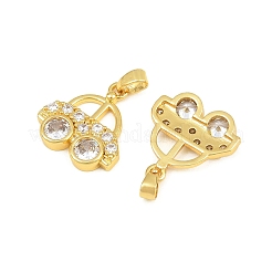Pendentifs en laiton zircon cubique transparent&nbsp;CU-CBABDE1-12G