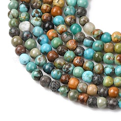 Natürliche afrikanische türkis (jasper) perlen stränge&nbsp;G-K366-G01-2mm