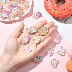 24pcs 8 Arten transparente Harzcabochons&nbsp;RESI-YW0005-59