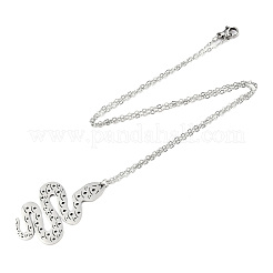 Colliers pendentifs en acier inoxydable 201 anti-ternissement&nbsp;NJEW-T009-JN084-1-45