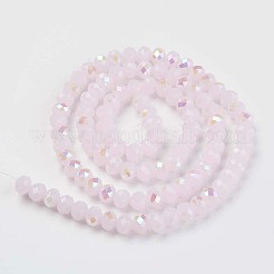 Chapelets de perles en verre électroplaqué&nbsp;EGLA-A034-J8mm-L05