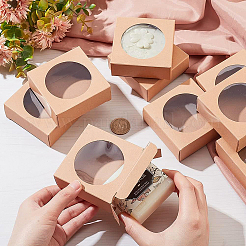 Boîtes pliables en papier kraft&nbsp;CON-WH0068-63B