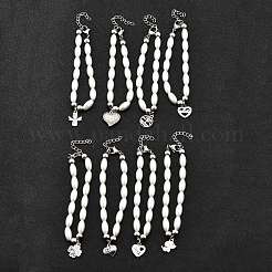 Bracelets à breloques en acier inoxydable 304 pour femmes&nbsp;BJEW-C098-14P