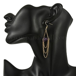 Natürlichen Amethyst Ohrringe&nbsp;EJEW-JE07287-01