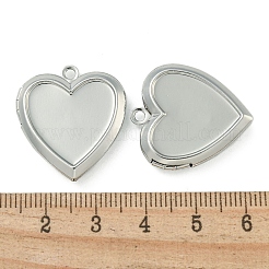 Medaillonanhänger aus Messing mit Herzform&nbsp;KK-T071-11P
