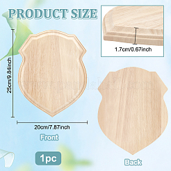 Schildförmige Präsentationssockel aus Holz&nbsp;ODIS-WH0086-132B