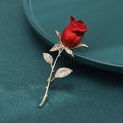 Broches en alliage émaillé rose&nbsp;DJ-PW-WG7E3FB-01