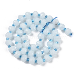 Naturales teñidos abalorios de jade blanco hebras&nbsp;G-H057-A22-13