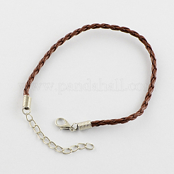 Moda intrecciato imitazione making cinturino in pelle&nbsp;BJEW-S076-016