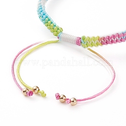 Fabricación de pulsera trenzada con cordón de nailon ajustable&nbsp;AJEW-JB00877-03