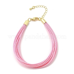 Bracelet en cordon tressé métallique multibrins en polyester pour la fabrication de bracelets&nbsp;BJEW-H642-02G-13