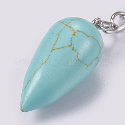 Portachiavi turchese sintetico&nbsp;KEYC-P041-B03