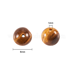200pcs Grade ab natürliche Tigerauge runde Perlen&nbsp;G-CJ0001-49