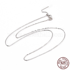 Anlaufgeschützte rhodinierte 925 Sterling Silber Perlenketten&nbsp;STER-I021-01P