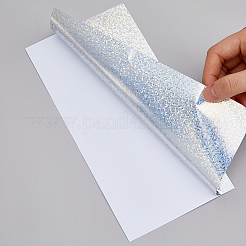 18 stücke 9 stile pvc holographische selbstklebende handwerk vinyl blätter&nbsp;DIY-WH0349-12