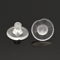 Пластиковые гайки для ушей, серьги-клатч пуля сзади с подушечкой, для стабилизации тяжелых серег, 10x6 мм, отверстие : 0.7 мм
