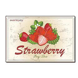 CREATCABIN Sweet Juicy Strawberries Pick Your Own Retro Metal Sign Vintage Tin Sign Funny Wall Art Decorations for Home Bar Cafe Kitchen Restaurant, 12 x 8 Inch