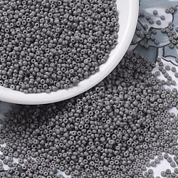 Miyuki runde Rocailles Perlen, japanische Saatperlen, 11/0, (rr2317) matt opak grau, 2x1.3 mm, Bohrung: 0.8 mm, ca. 5500 Stk. / 50 g