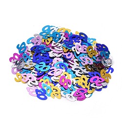 20 Confetti, 20th Birthday Decorations, for Birthday Table Decor Party Favors, Mixed Color, 11x14x0.3mm, about 1200pcs/bag