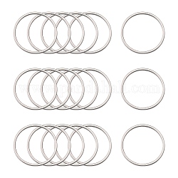 304 anelli di collegamento in acciaio inox, connettore in metallo per la creazione di gioielli fai da te, colore acciaio inossidabile, 25x1mm, diametro interno: 22.5mm