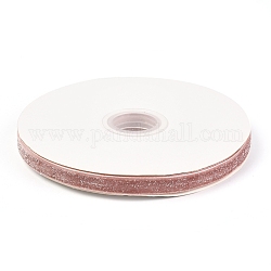 Single Face Sparkle Velve Ribbon, with Glitter Powder, for Gift Packing, Party Decoration, Pink, 3/8 inch(10mm), 9m/roll(9.84 yards/roll)