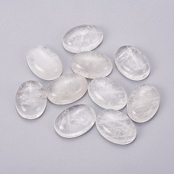 Cabochon di cristallo di quarzo naturale, cabochon di cristallo di rocca, ovale, 40x30mm