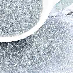 Миюки круглые бусины рокайль, японский бисер, жемчужный кристалл ab, (rr3644) перламутровое стекло ab экстра светлый сапфир, 15/0, 1.5 мм, отверстие : 0.7 мм, Около 27777 шт / 50 г