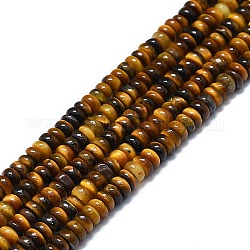Natürlichen Tigerauge Perlen Stränge, Scheibe, 4x1.5~2 mm, Bohrung: 0.5 mm, ca. 96 Stk. / Strang, 15.55'' (39.5 cm)