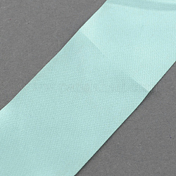 Single Face Satin Ribbon, Polyester Ribbon, Light Cyan, 1-5/8 inch(40mm), about 100yards/roll(91.44m/roll)