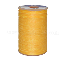 Cordón de poliéster encerado, 3 capa, oro, 0.45mm, alrededor de 59.05 yarda (54 m) / rollo