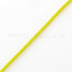 Elastic Round Jewelry Beading Cords Polypropylene Threads, Yellow, 1.4mm, about 100yards/roll(300 feet/roll)
