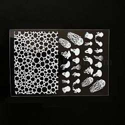 Dekorative Folien aus Kunststoff, transparente Bildbögen für Kunstharz-Bastelarbeiten, Füllmaterial aus Harz, Quallenmuster, 104x154 mm