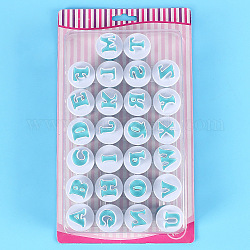 Formine per biscotti in plastica, stampi per biscotti alfabeto, strumento di cottura di biscotti fai da te, lettera a ~ z, cielo blu profondo, 34x32mm