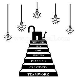 SUPERDANT Ladder of Success Wall Stickers Inspirational Quotes Wall Decals Teamwork Creativity Planning Strategy Goal Idea Decals for Kid's Room Classroom Office Wll Decorations