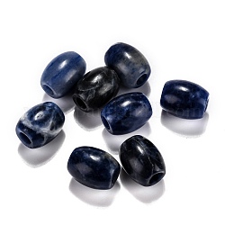 Perles naturelles de sodalite européenne, Perles avec un grand trou   , baril, 15~17x12~13.5mm, Trou: 4.5~5mm