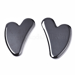 Heart Shape Magnetic Synthetic Hematite Gua Sha, for Face to Lift, Decrease Puffiness and Tighten, 77~82x54~57x5.5mm
