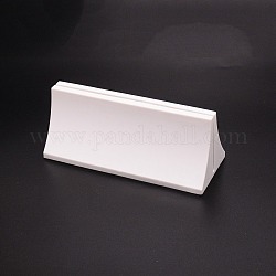 Porte-cartes triangulaires en plastique, support de nom d'étiquette de prix, blanc, 60x150x60mm