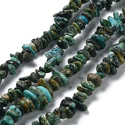 Fili di perline naturali di turchese africano (diaspro)., 4~15x5~8mm, Foro: 1 mm, circa 31.5 pollice