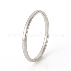 201 anneaux de bande lisses en acier inoxydable, couleur inoxydable, nous taille 6 (16.5 mm), 1.5mm