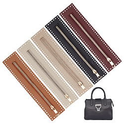 Wadorn 5 pz 5 colori pu cerniere per borsa in similpelle, accessori per la sostituzione della borsa con cerniera in ottone e tirazip in lega, colore misto, 27x5.5cm, 1pc / color