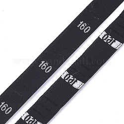 Etichette delle dimensioni dell'abbigliamento (160), accessori d'abbigliamento , tag di dimensioni, nero, 12.5mm, circa 10000pcs/scatola