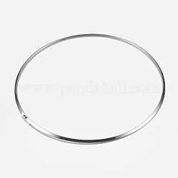 304 Stainless Steel Choker Necklaces, Rigid Necklaces, Neck Wire Necklaces, Rigid Necklaces, Neck Wire Necklaces, Rigid Necklaces, Stainless Steel Color, 5-3/8 inch(137mm)