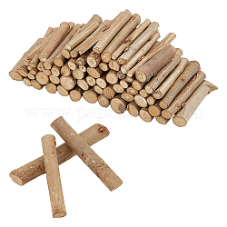Bâtons de bois rustiques, fournitures d'artisanat, burlywood, 5.6~7.7x0.55~1.25 cm