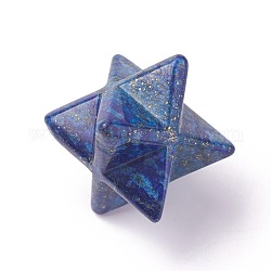Cuentas de lapislázuli naturales, sin agujero / sin perforar, Merkaba estrella, 28x23.5x17.5mm