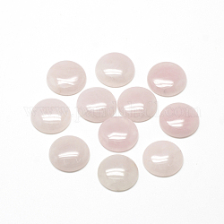 Cabochons de quartz rose naturel, demi-rond / dôme, 12x5mm