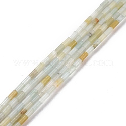 Brins de perles d'amazonite de fleurs naturelles, colonne, 4x2.5mm, Trou: 1mm, Environ 87 pcs/chapelet, 14.88~15.12 pouce (37.8~38.4 cm)